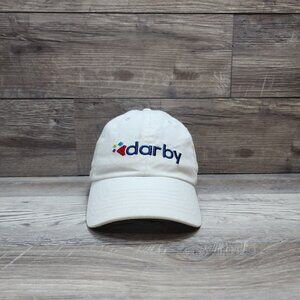 Darby Adult Hat Cap Adjustable StrapBack Relaxed Fit Curved Brim White